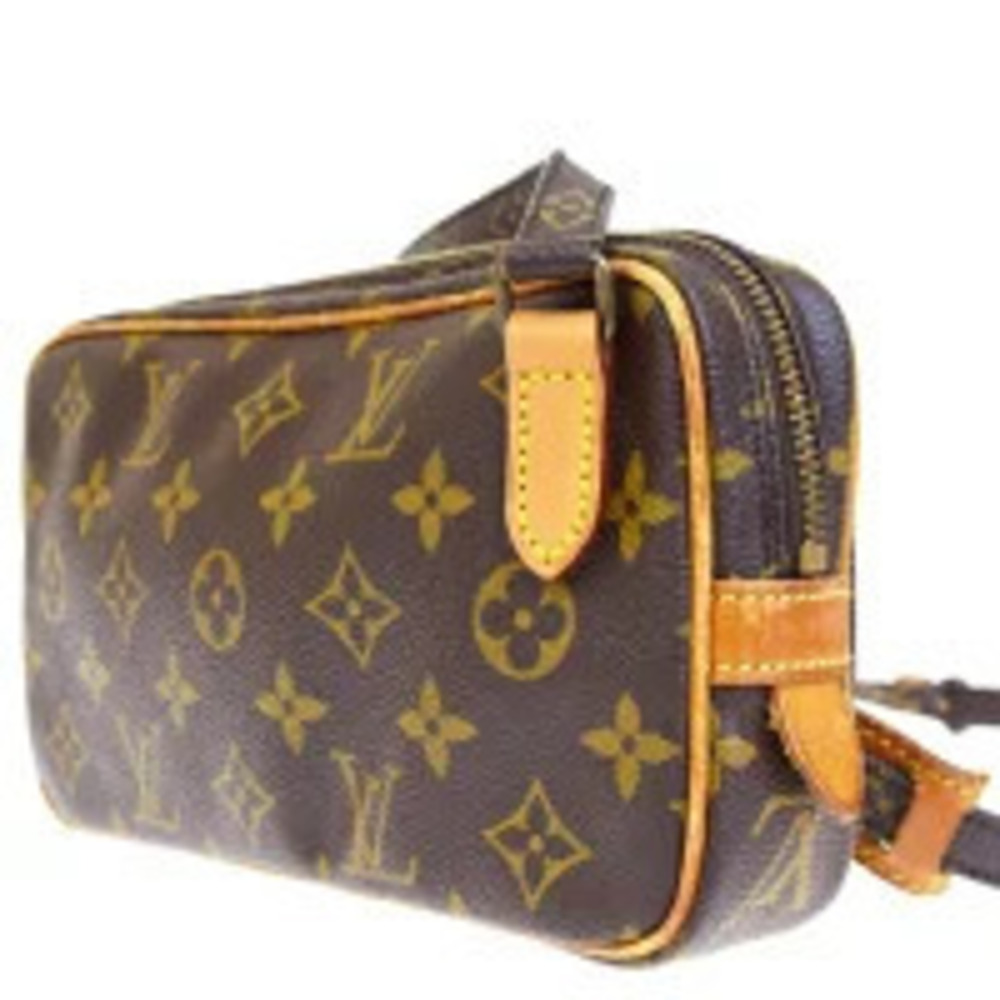 Louis Vuitton Bag Monogram Bandouliere Shoulder Pochette Marly Leather Brown